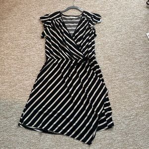 Striped Wrap dress